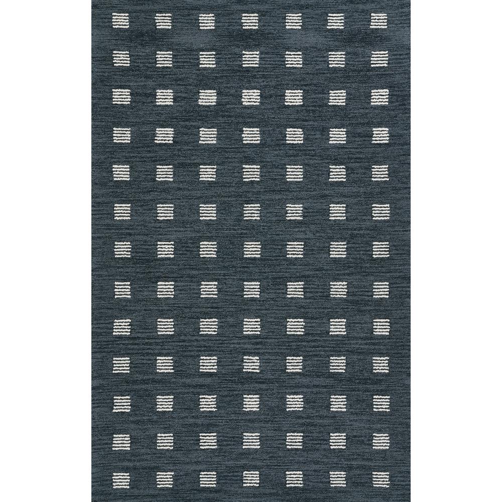 Contemporary Rectangle Area Rug, Blue, 9' X 12'