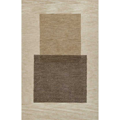 Contemporary Rectangle Area Rug, Brown, 9' X 12'