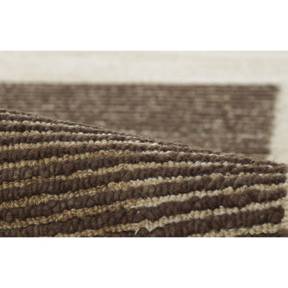 Contemporary Rectangle Area Rug, Brown, 9' X 12'
