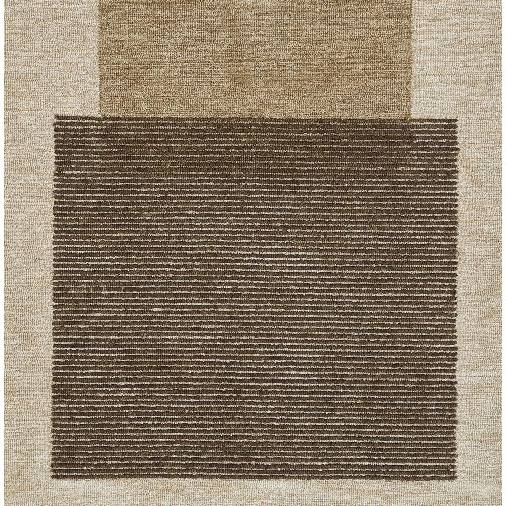 Contemporary Rectangle Area Rug, Brown, 9' X 12'