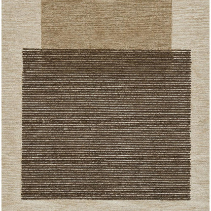 Contemporary Rectangle Area Rug, Brown, 9' X 12'