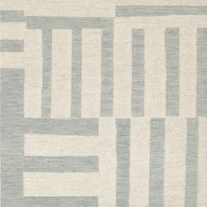 Contemporary Rectangle Area Rug, Blue, 9' X 12'