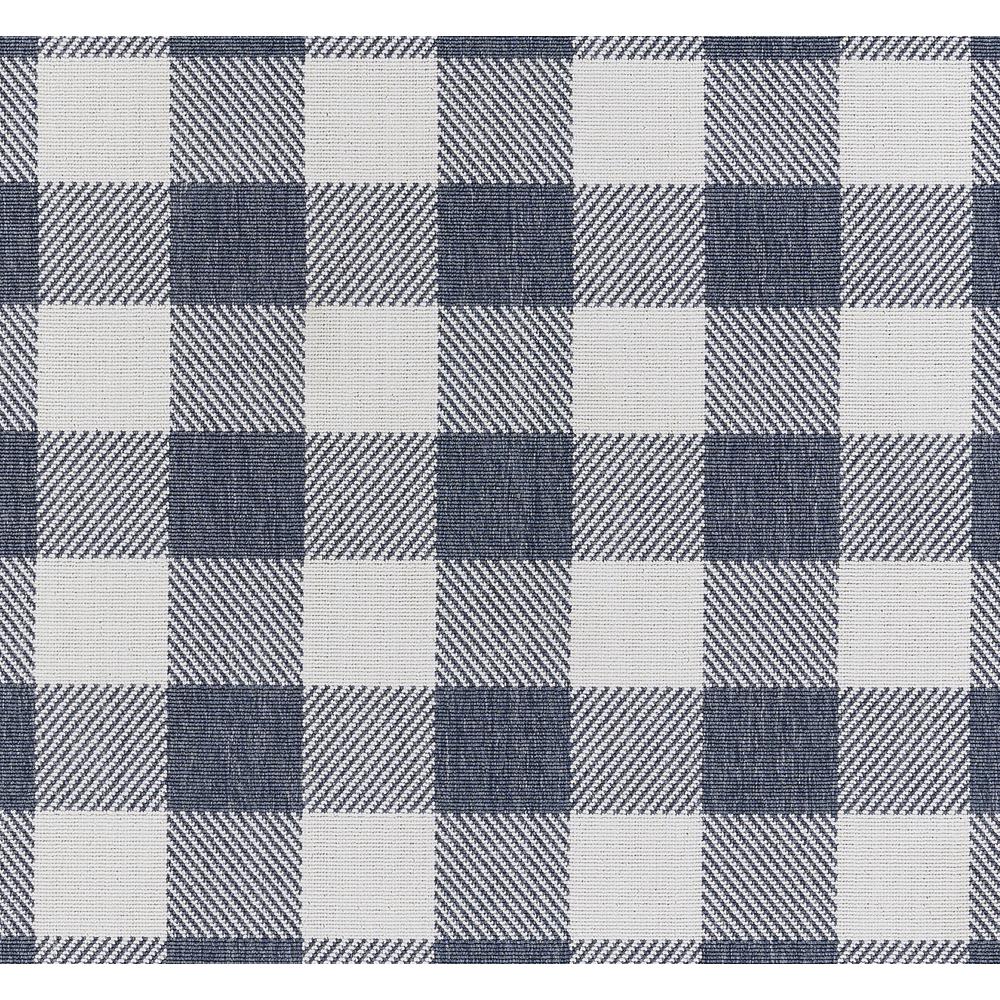 Modern Rectangle Area Rug, Denim, 6'7" X 9'6"