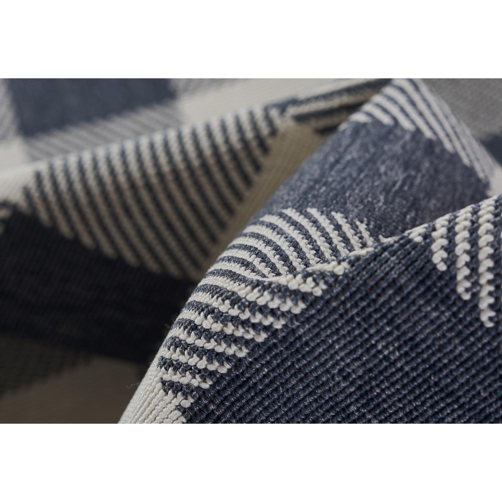 Modern Rectangle Area Rug, Denim, 6'7" X 9'6"