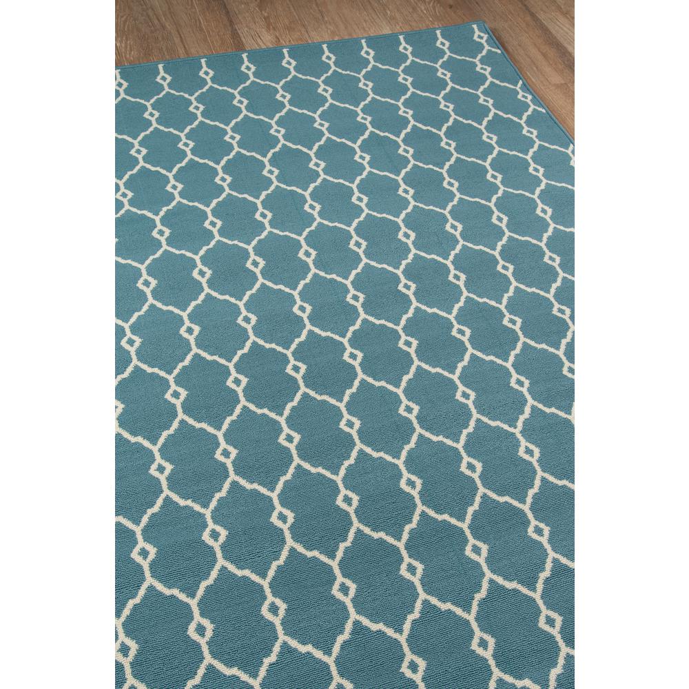 Contemporary Rectangle Area Rug, Blue, 6'7" X 9'6"