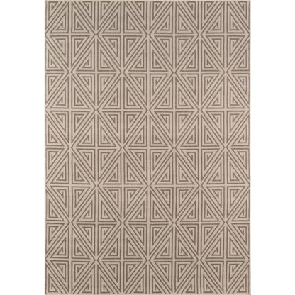 Contemporary Rectangle Area Rug, Taupe, 6'7" X 9'6"