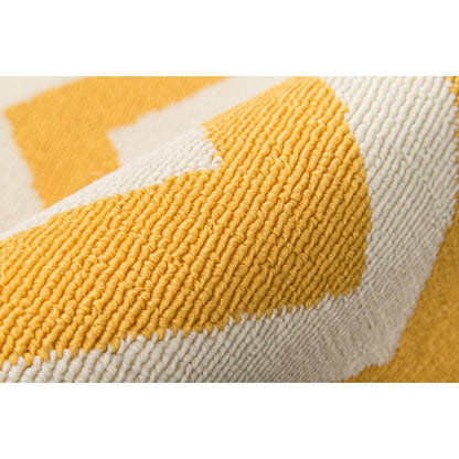 Contemporary Rectangle Area Rug, Yellow, 6'7" X 9'6"