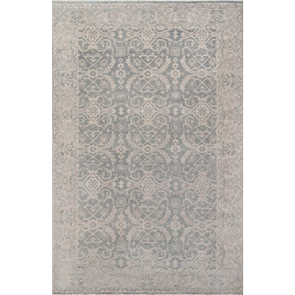 Traditional Rectangle Area Rug, Sage, 9'6" X 13'6"