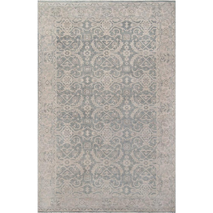 Traditional Rectangle Area Rug, Sage, 9'6" X 13'6"