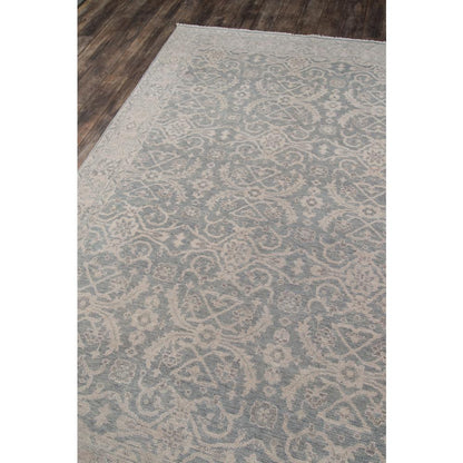 Traditional Rectangle Area Rug, Sage, 9'6" X 13'6"