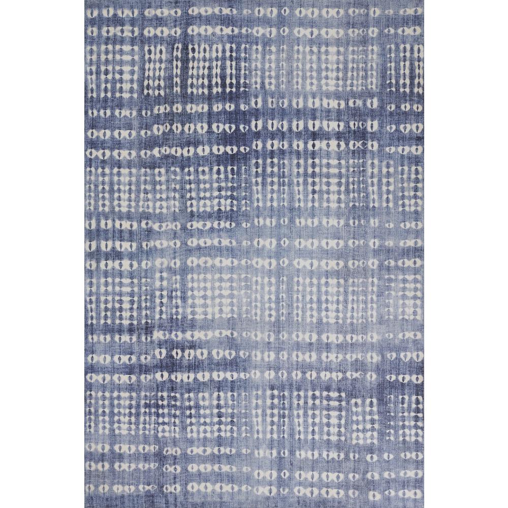 Contemporary Rectangle Area Rug, Blue, 7'6" X 9'6"