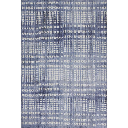 Contemporary Rectangle Area Rug, Blue, 7'6" X 9'6"