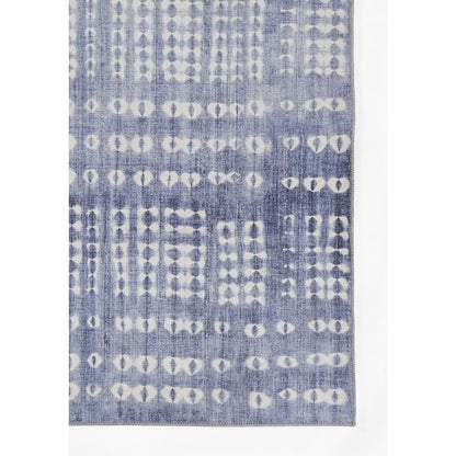 Contemporary Rectangle Area Rug, Blue, 7'6" X 9'6"