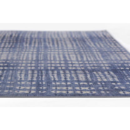 Contemporary Rectangle Area Rug, Blue, 7'6" X 9'6"