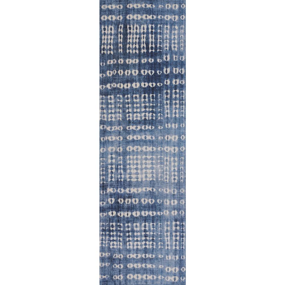 Contemporary Rectangle Area Rug, Blue, 7'6" X 9'6"