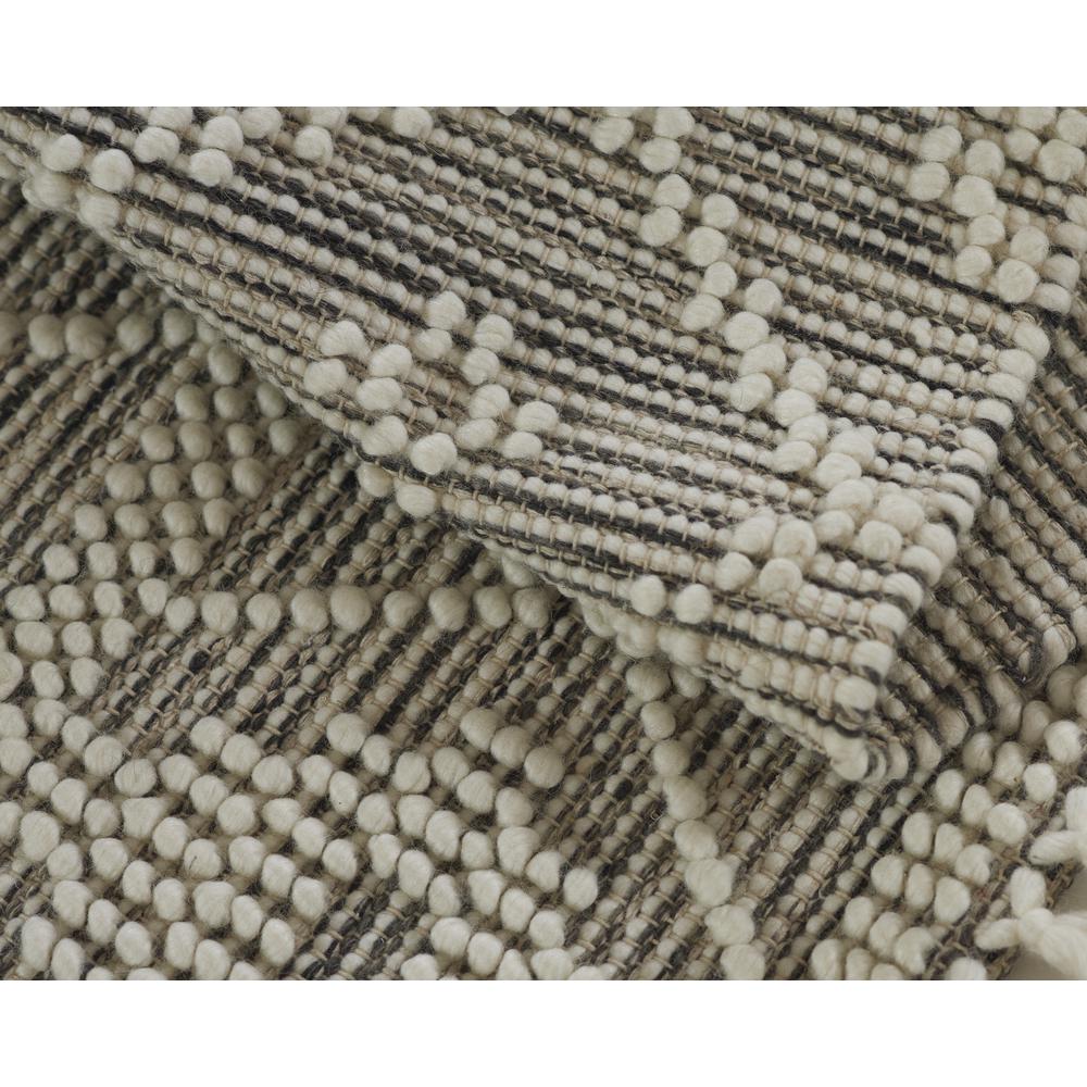 Contemporary Rectangle Area Rug, Charcoal, 8' X 10'