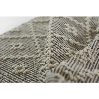 Contemporary Rectangle Area Rug, Charcoal, 8' X 10'