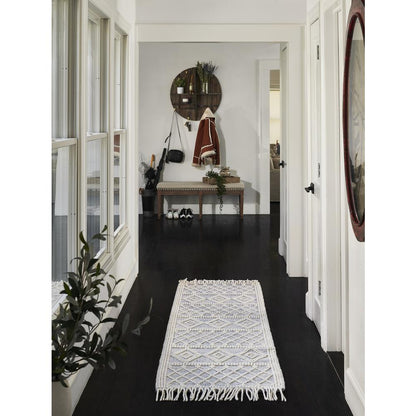 Contemporary Rectangle Area Rug, Blue, 8' X 10'