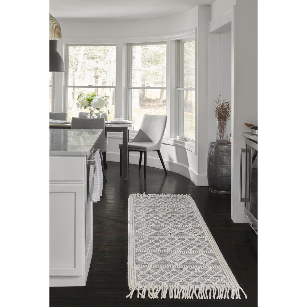 Contemporary Rectangle Area Rug, Blue, 8' X 10'