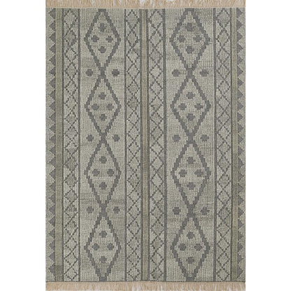 Traditional Rectangle Area Rug, Grey, 8' X 10'