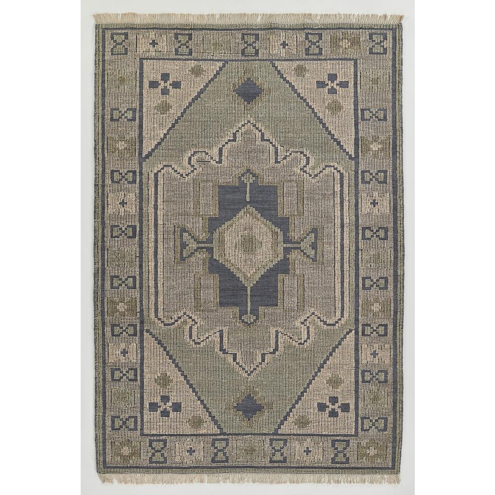 Traditional Rectangle Area Rug, Blue, 8' X 10'