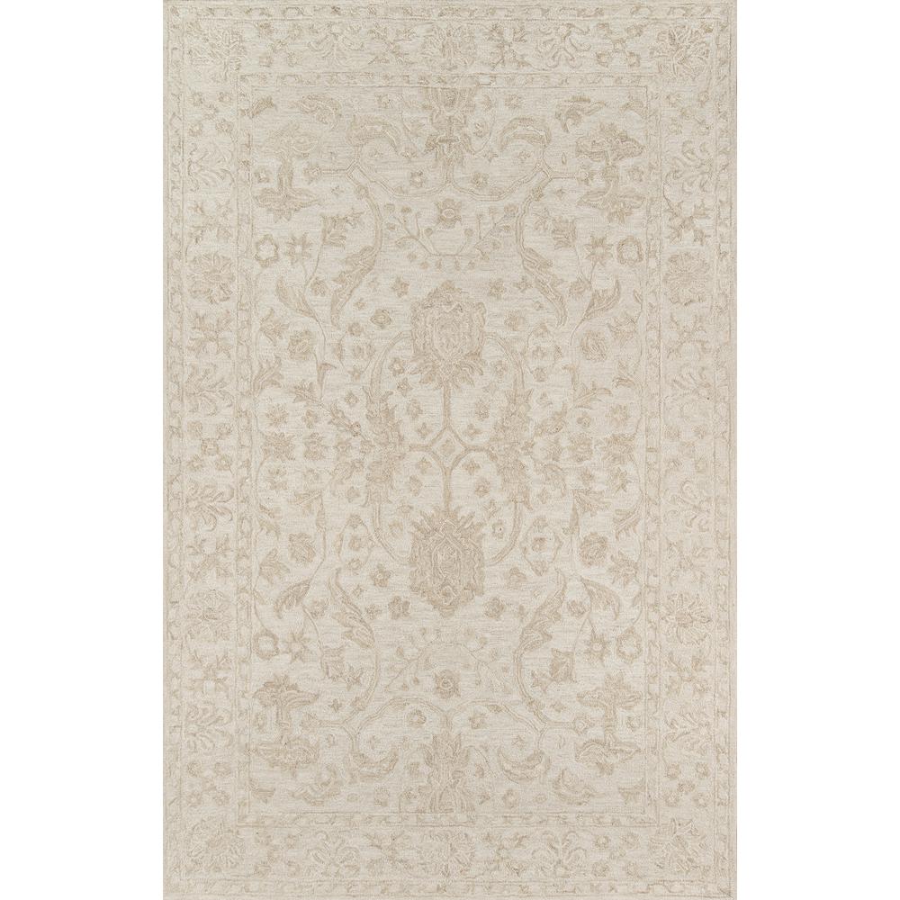 Traditional Rectangle Area Rug, Beige, 8' X 11'