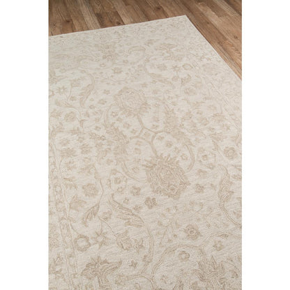 Traditional Rectangle Area Rug, Beige, 8' X 11'