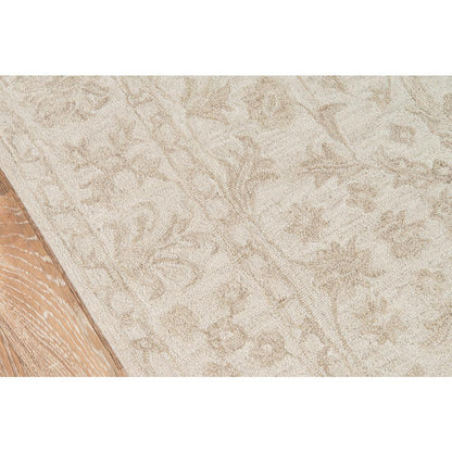 Traditional Rectangle Area Rug, Beige, 8' X 11'