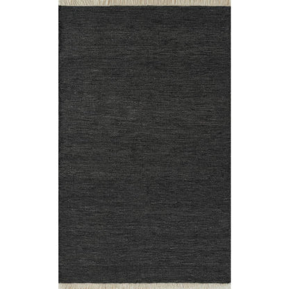Contemporary Rectangle Area Rug, Charcoal, 8' X 10'