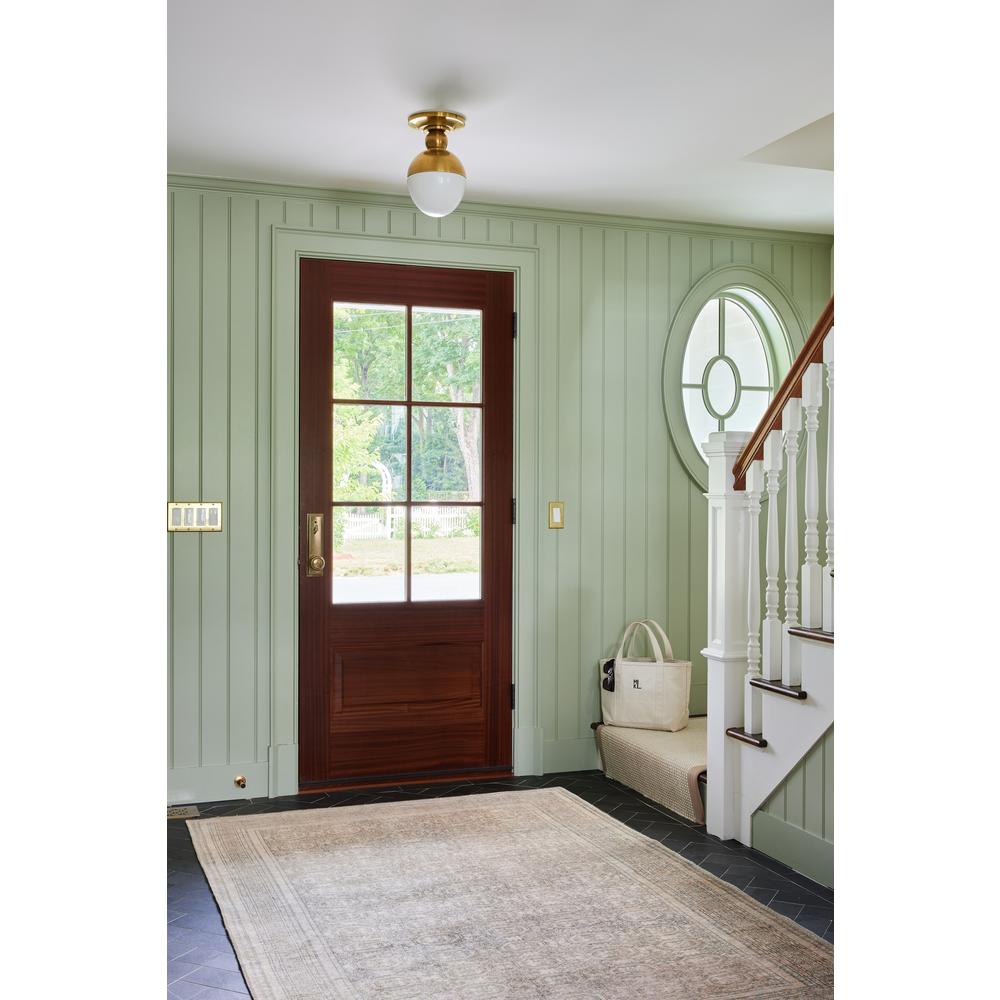Traditional Rectangle Area Rug, Green, 8' X 10'