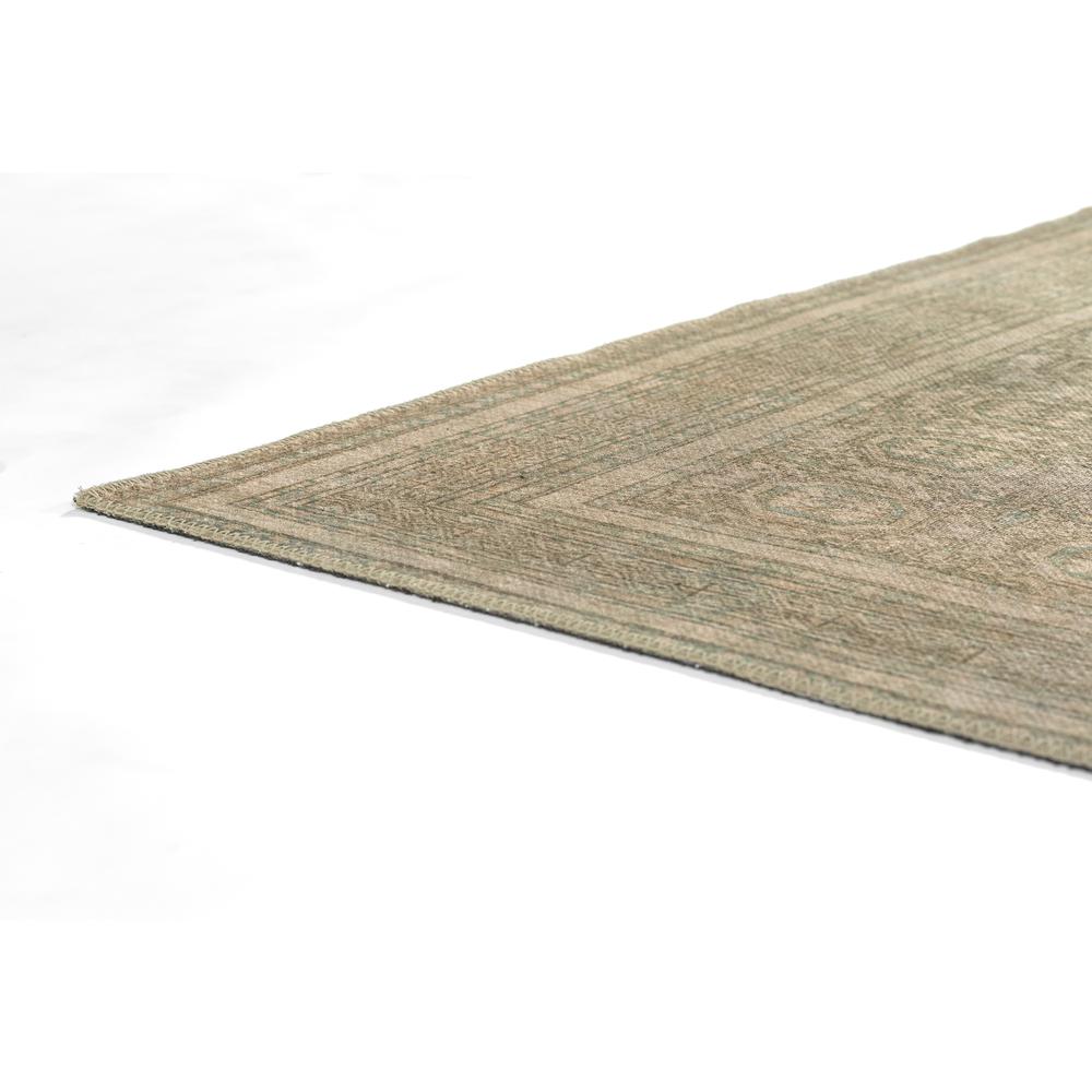 Traditional Rectangle Area Rug, Green, 8' X 10'