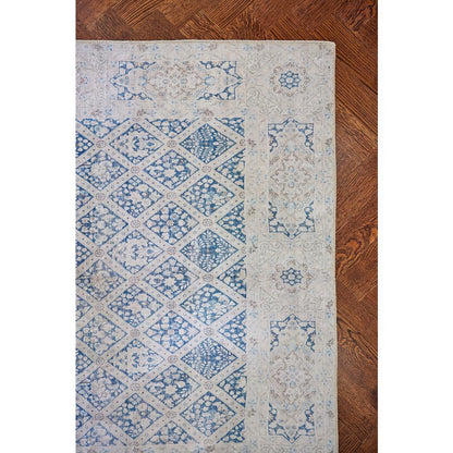 Traditional Rectangle Area Rug, Blue, 8' X 10'