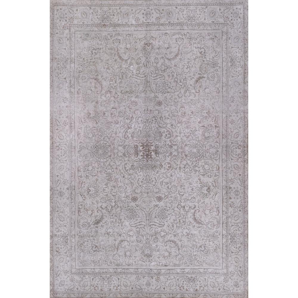 Traditional Rectangle Area Rug, Grey, 8' X 10'