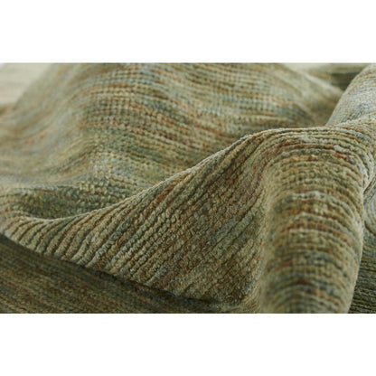 Transitional Rectangle Area Rug, Green, 9' X 12'