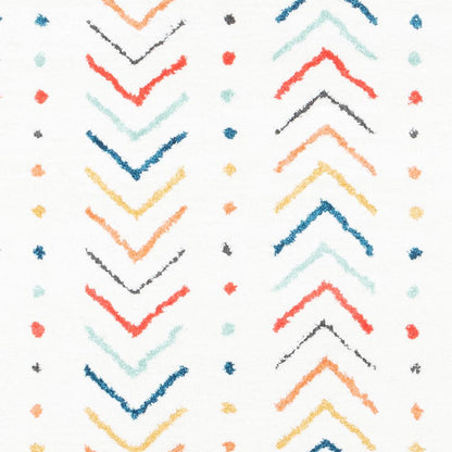 Modern Runner Area Rug, Multi, 2'3" X 7'6" Runner