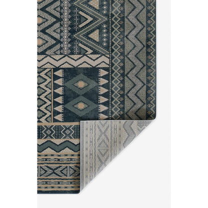 Contemporary Rectangle Area Rug, Blue, 8'11" X 12'6"