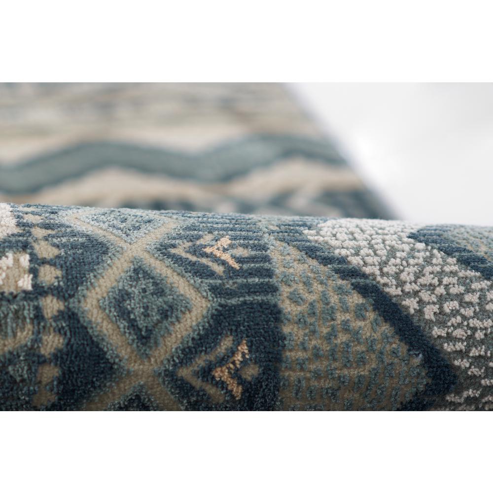 Contemporary Rectangle Area Rug, Blue, 8'11" X 12'6"