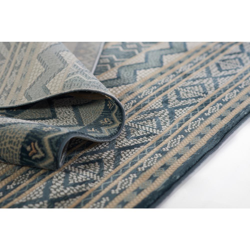 Contemporary Rectangle Area Rug, Blue, 8'11" X 12'6"