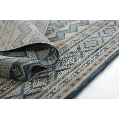 Contemporary Rectangle Area Rug, Blue, 8'11" X 12'6"