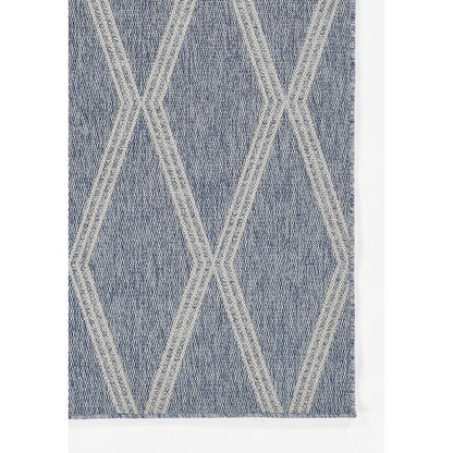 Transitional Rectangle Area Rug, Blue, 6'6" X 9'