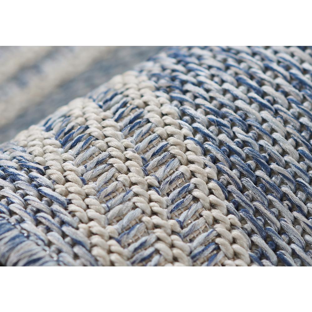 Transitional Rectangle Area Rug, Blue, 6'6" X 9'