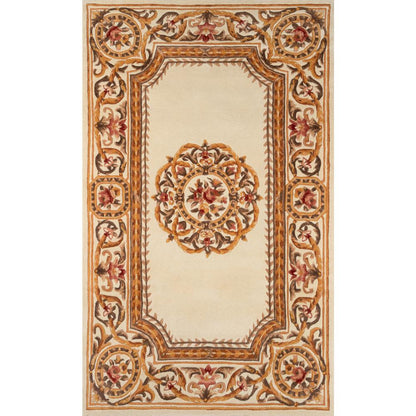 Transitional Octagon Area Rug, Ivory, 6' X 6' Octagon