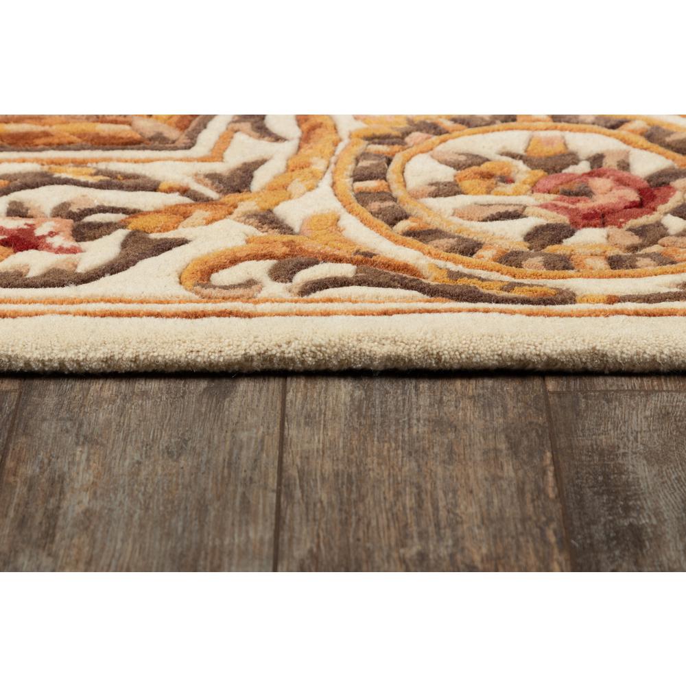 Transitional Octagon Area Rug, Ivory, 6' X 6' Octagon