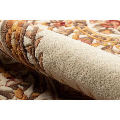 Transitional Octagon Area Rug, Ivory, 6' X 6' Octagon