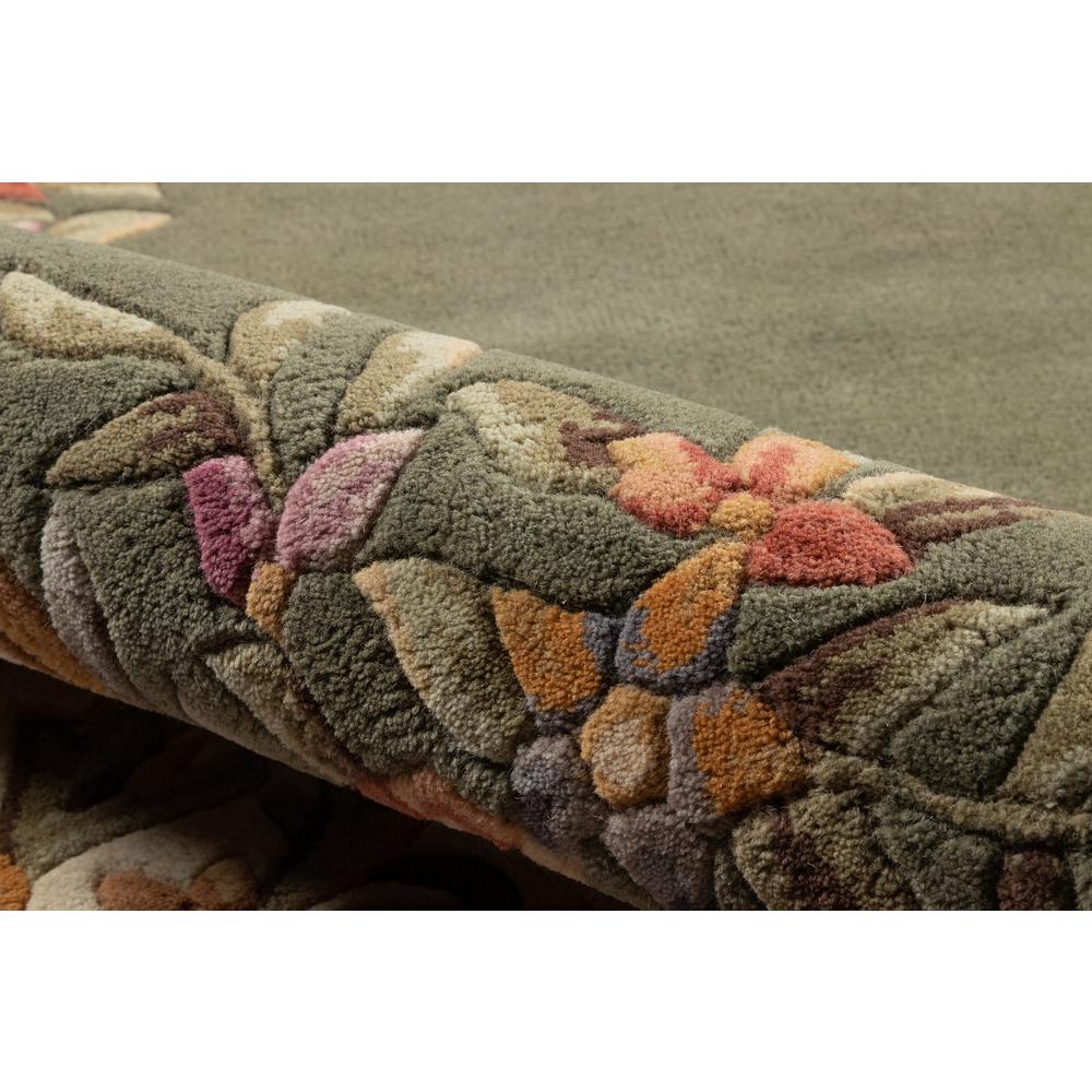 Transitional Octagon Area Rug, Sage, 6' X 6' Octagon