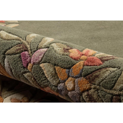 Transitional Octagon Area Rug, Sage, 6' X 6' Octagon