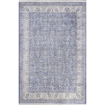 Traditional Rectangle Area Rug, Blue, 8' X 10'