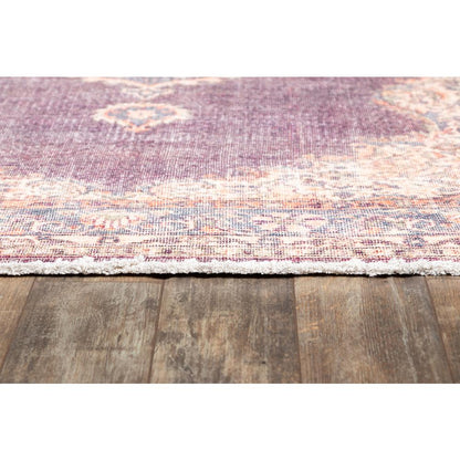 Traditional Rectangle Area Rug, Plum, 8' X 10'