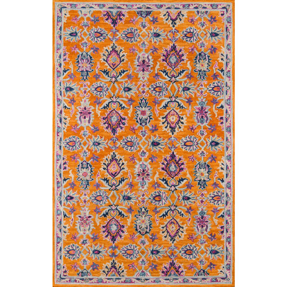 Traditional Rectangle Area Rug, Orange, 8' X 10'