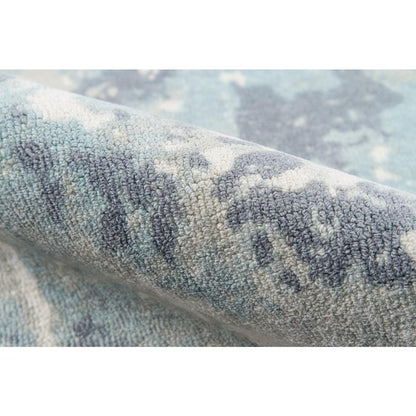 Casual Rectangle Area Rug, Blue, 8' X 11'